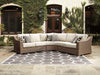 Beachcroft Outdoor Seating Set - Furniture Bros & Mattress (Bolingbrook, IL)