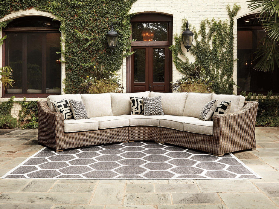 Beachcroft Outdoor Seating Set - Furniture Bros & Mattress (Bolingbrook, IL)