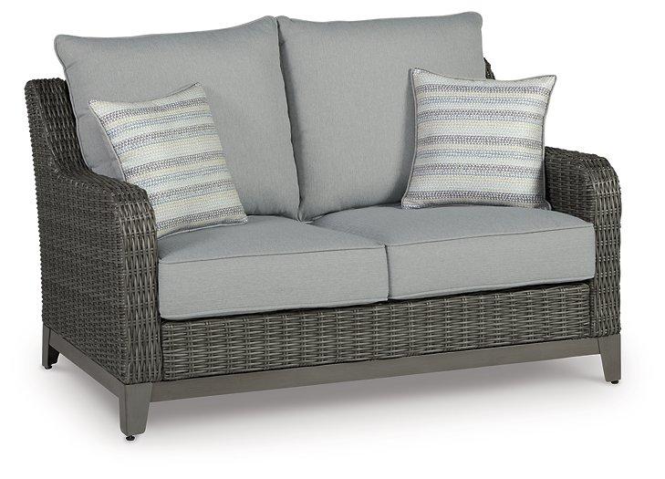 Elite Park Outdoor Loveseat, Lounge Chairs and Cocktail Table - Furniture Bros & Mattress (Bolingbrook, IL)