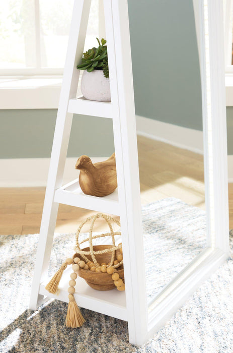 Evesen Floor Standing Mirror/Storage - Furniture Bros & Mattress (Bolingbrook, IL)