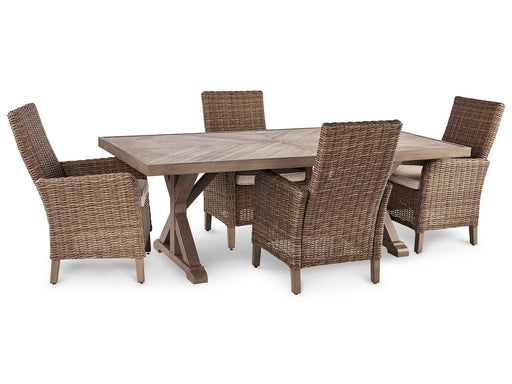 Beachcroft Outdoor Dining Set - Furniture Bros & Mattress (Bolingbrook, IL)