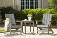 Visola Outdoor Adirondack Chair Set with End Table - Furniture Bros & Mattress (Bolingbrook, IL)