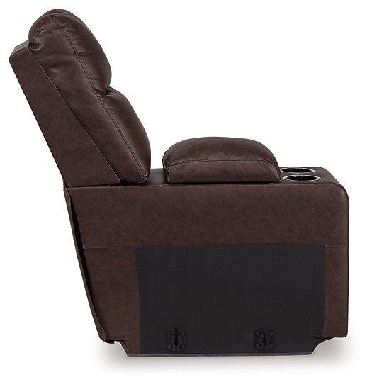 Punch Up Power Reclining Sectional Loveseat with Console - Furniture Bros & Mattress (Bolingbrook, IL)