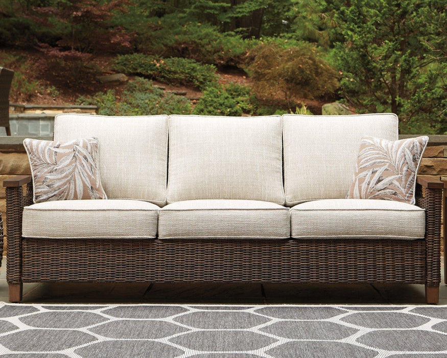 Paradise Trail Outdoor Sofa, Lounge Chairs and Fire Pit Table - Furniture Bros & Mattress (Bolingbrook, IL)