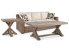 Beachcroft Beachcroft Nuvella Sofa with Coffee and End Table - Furniture Bros & Mattress (Bolingbrook, IL)