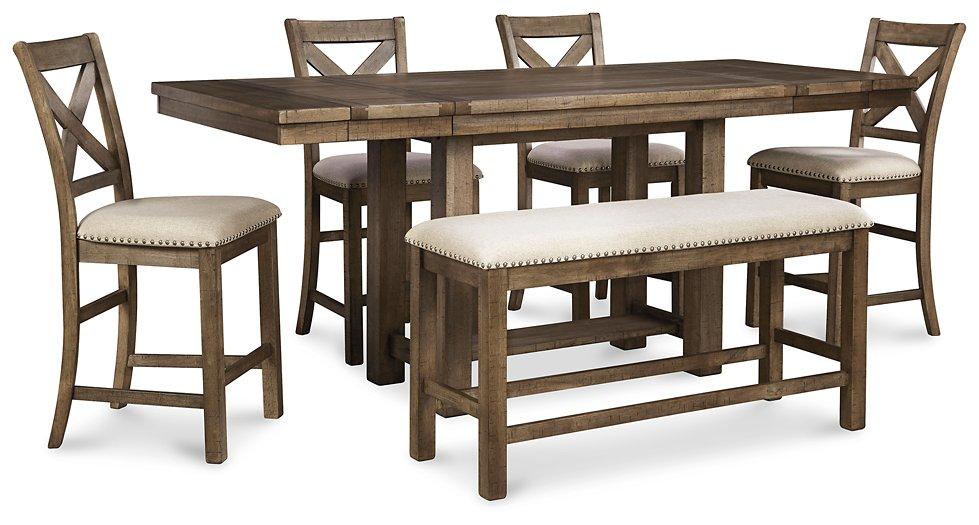 Moriville Counter Height Dining Set - Furniture Bros & Mattress (Bolingbrook, IL)