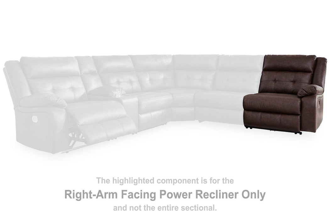 Punch Up Power Reclining Sectional Loveseat with Console - Furniture Bros & Mattress (Bolingbrook, IL)