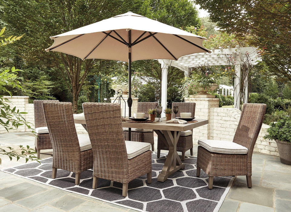 Beachcroft Outdoor Dining Set - Furniture Bros & Mattress (Bolingbrook, IL)