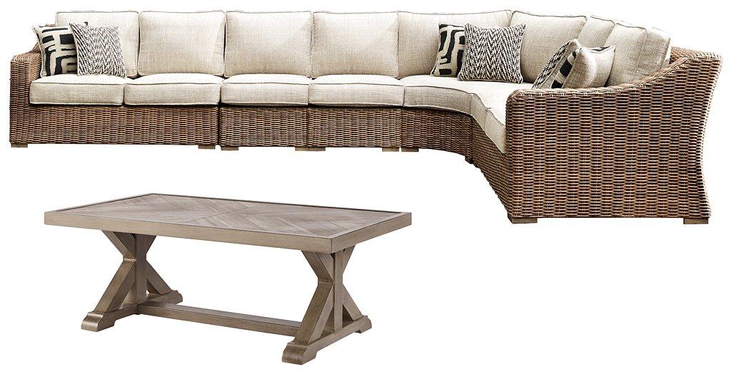 Beachcroft Outdoor Seating Set - Furniture Bros & Mattress (Bolingbrook, IL)