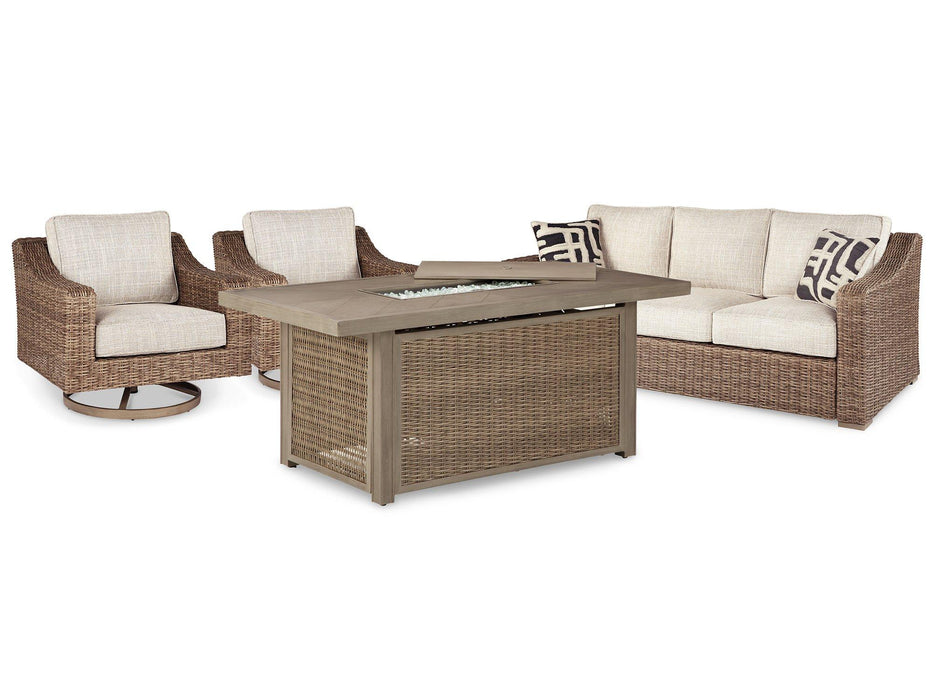 Beachcroft Outdoor Seating Set - Furniture Bros & Mattress (Bolingbrook, IL)
