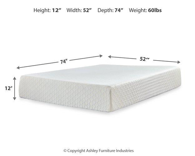 Chime 12 Inch Memory Foam Mattress in a Box - Furniture Bros & Mattress (Bolingbrook, IL)