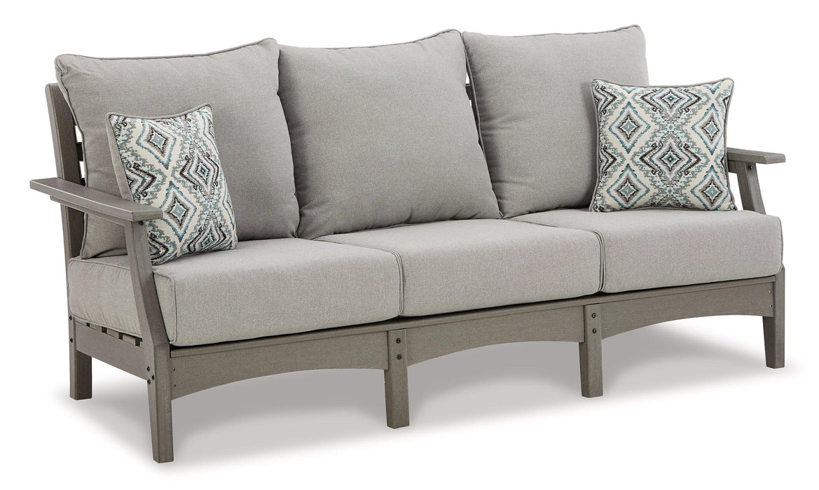 Visola Outdoor Sofa and Loveseat Set - Furniture Bros & Mattress (Bolingbrook, IL)