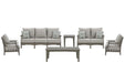 Visola Outdoor Sofa and Loveseat Set - Furniture Bros & Mattress (Bolingbrook, IL)