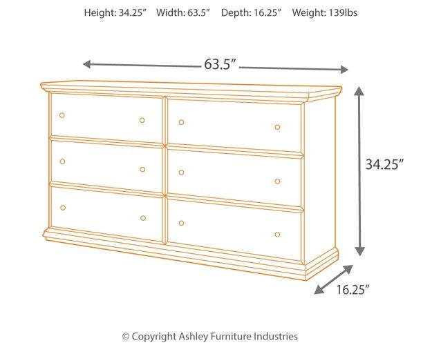 Maribel Dresser and Mirror - Furniture Bros & Mattress (Bolingbrook, IL)