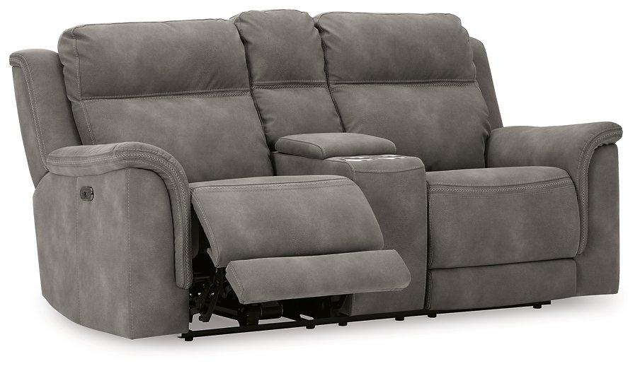 Next-Gen DuraPella Power Reclining Loveseat with Console - Furniture Bros & Mattress (Bolingbrook, IL)