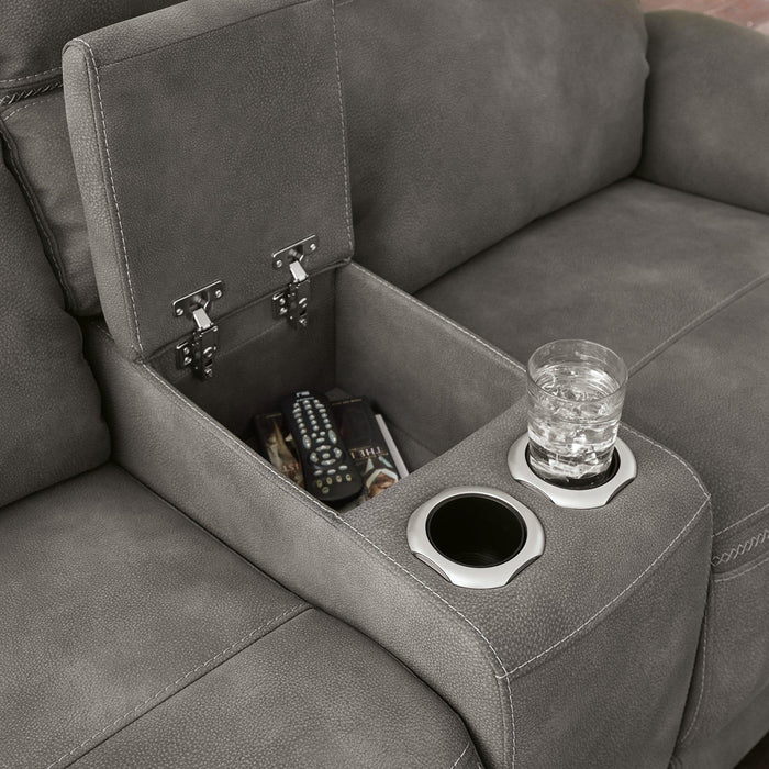 Next-Gen DuraPella Power Reclining Loveseat with Console - Furniture Bros & Mattress (Bolingbrook, IL)