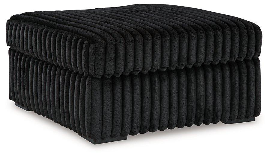 Midnight-Madness Oversized Accent Ottoman - Furniture Bros & Mattress (Bolingbrook, IL)