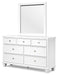 Fortman Dresser and Mirror - Furniture Bros & Mattress (Bolingbrook, IL)