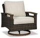 Paradise Trail Paradise Trail Fire Pit Table with 4 Nuvella Swivel Lounge Chairs - Furniture Bros & Mattress (Bolingbrook, IL)