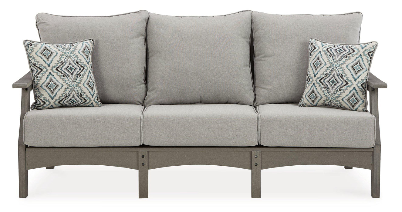Visola Outdoor Sofa and Loveseat Set - Furniture Bros & Mattress (Bolingbrook, IL)