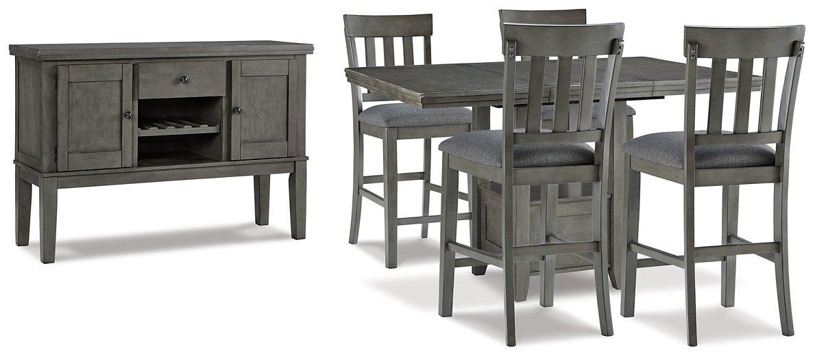 Hallanden Counter Height Dining Room Set - Furniture Bros & Mattress (Bolingbrook, IL)