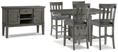 Hallanden Counter Height Dining Room Set - Furniture Bros & Mattress (Bolingbrook, IL)