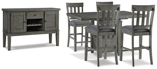 Hallanden Counter Height Dining Room Set - Furniture Bros & Mattress (Bolingbrook, IL)
