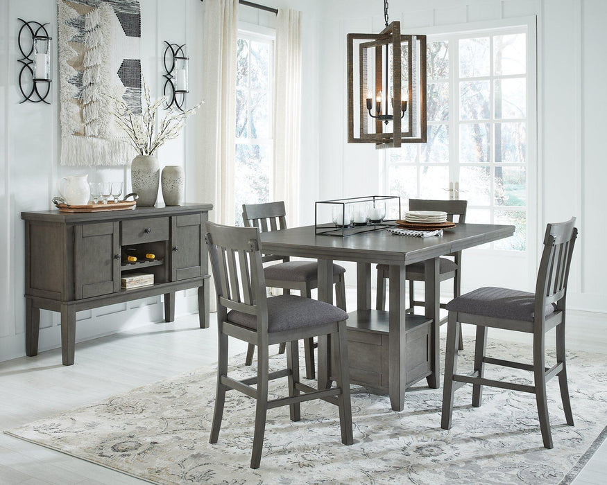 Hallanden Counter Height Dining Room Set - Furniture Bros & Mattress (Bolingbrook, IL)