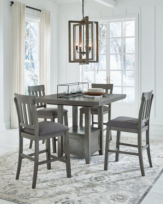 Hallanden Counter Height Dining Room Set - Furniture Bros & Mattress (Bolingbrook, IL)