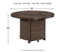 Paradise Trail Paradise Trail Fire Pit Table with 4 Nuvella Swivel Lounge Chairs - Furniture Bros & Mattress (Bolingbrook, IL)