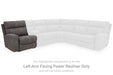 Next-Gen DuraPella Power Reclining Sectional Loveseat with Console - Furniture Bros & Mattress (Bolingbrook, IL)