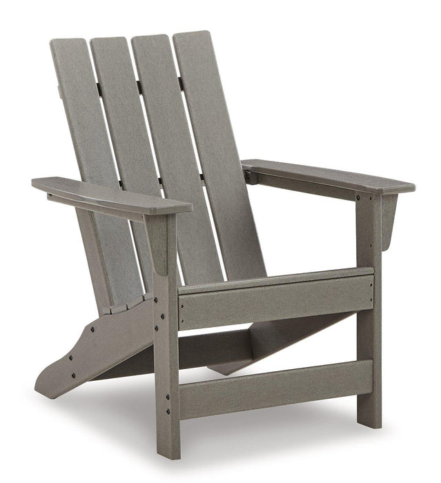 Visola Outdoor Adirondack Chair Set with End Table - Furniture Bros & Mattress (Bolingbrook, IL)