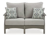 Visola Outdoor Sofa and Loveseat Set - Furniture Bros & Mattress (Bolingbrook, IL)