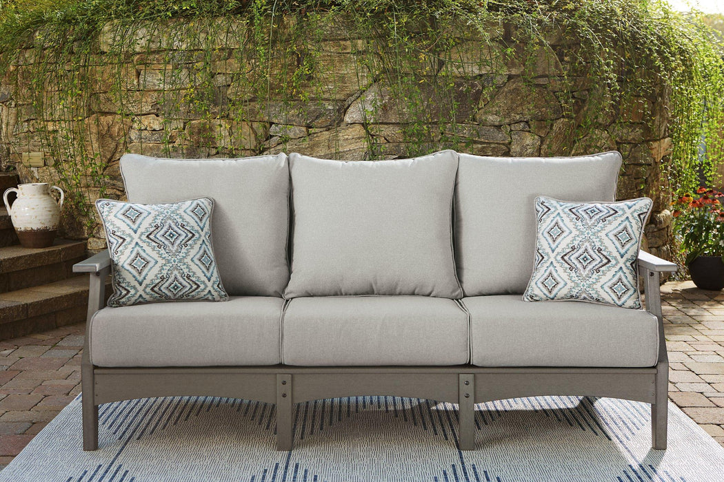 Visola Outdoor Sofa and Loveseat Set - Furniture Bros & Mattress (Bolingbrook, IL)
