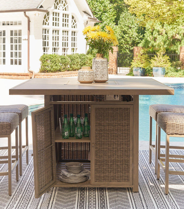 Walton Bridge Outdoor Dining Set - Furniture Bros & Mattress (Bolingbrook, IL)