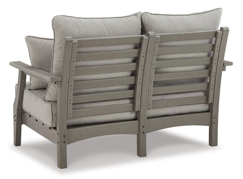 Visola Outdoor Sofa and Loveseat Set - Furniture Bros & Mattress (Bolingbrook, IL)