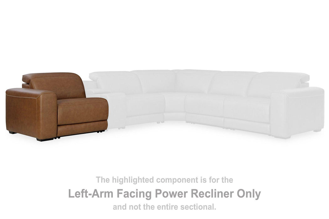 Magic Man Power Reclining Sectional Loveseat - Furniture Bros & Mattress (Bolingbrook, IL)