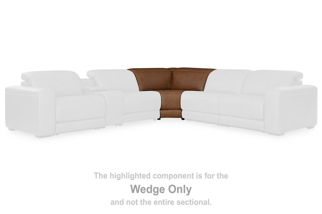 Magic Man Power Reclining Sectional with Console - Furniture Bros & Mattress (Bolingbrook, IL)