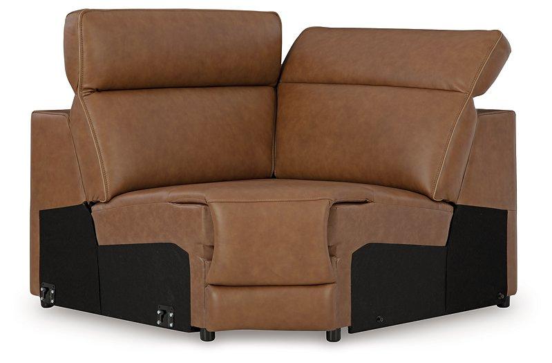 Magic Man Power Reclining Sectional with Console - Furniture Bros & Mattress (Bolingbrook, IL)