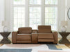 Magic Man Power Reclining Sectional Loveseat with Console - Furniture Bros & Mattress (Bolingbrook, IL)
