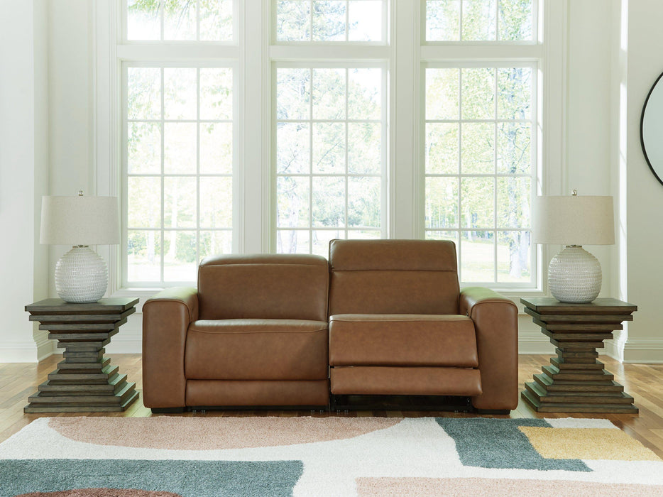 Magic Man Power Reclining Sectional Loveseat - Furniture Bros & Mattress (Bolingbrook, IL)