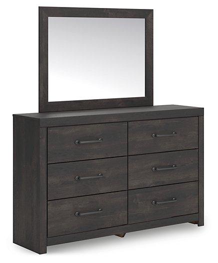 Hollivern Dresser and Mirror - Furniture Bros & Mattress (Bolingbrook, IL)