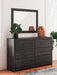 Hollivern Dresser and Mirror - Furniture Bros & Mattress (Bolingbrook, IL)