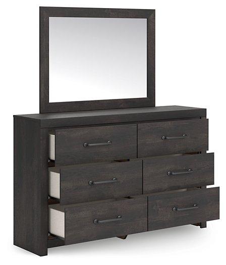 Hollivern Dresser and Mirror - Furniture Bros & Mattress (Bolingbrook, IL)