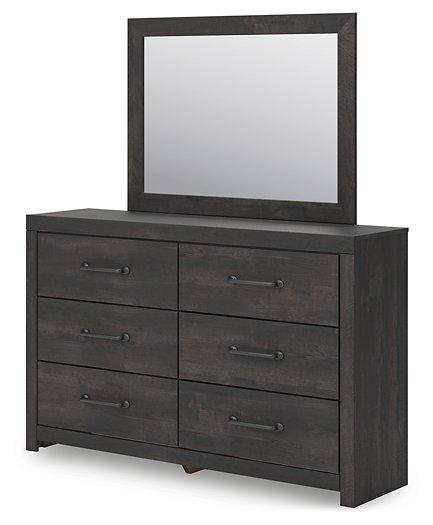 Hollivern Dresser and Mirror - Furniture Bros & Mattress (Bolingbrook, IL)