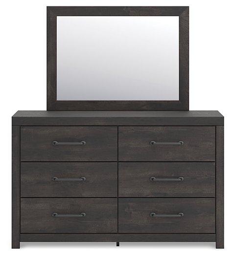 Hollivern Dresser and Mirror - Furniture Bros & Mattress (Bolingbrook, IL)