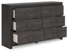 Hollivern Dresser and Mirror - Furniture Bros & Mattress (Bolingbrook, IL)