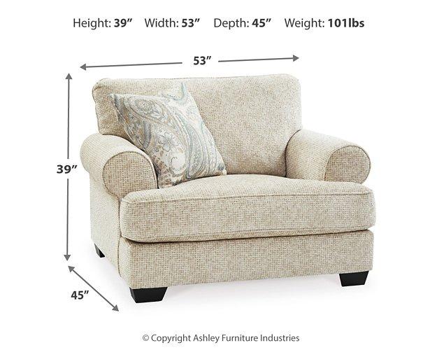 Monaghan Oversized Chair and Ottoman - Furniture Bros & Mattress (Bolingbrook, IL)