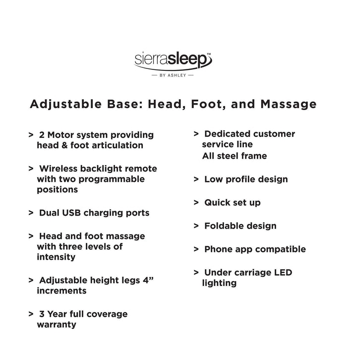 Head-Foot Model Better Extra Long Adjustable Base (2 Required) - Furniture Bros & Mattress (Bolingbrook, IL)