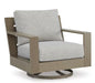 Kimpton Isle Outdoor Swivel Lounge Chair with Cushion - Furniture Bros & Mattress (Bolingbrook, IL)